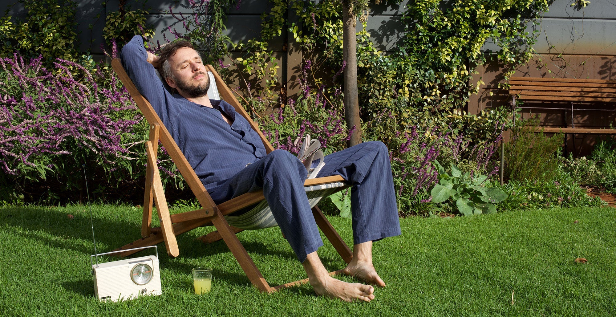 Relaxing in Woodstock Laundry pyjamas