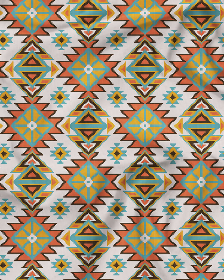 Aztec Pattern Detail - Woodstock Laundry