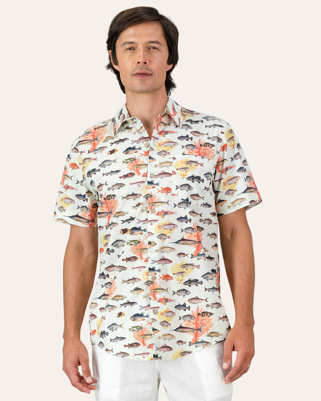 Mens Holiday Shirt - Fish Front - Woodstock Laundry