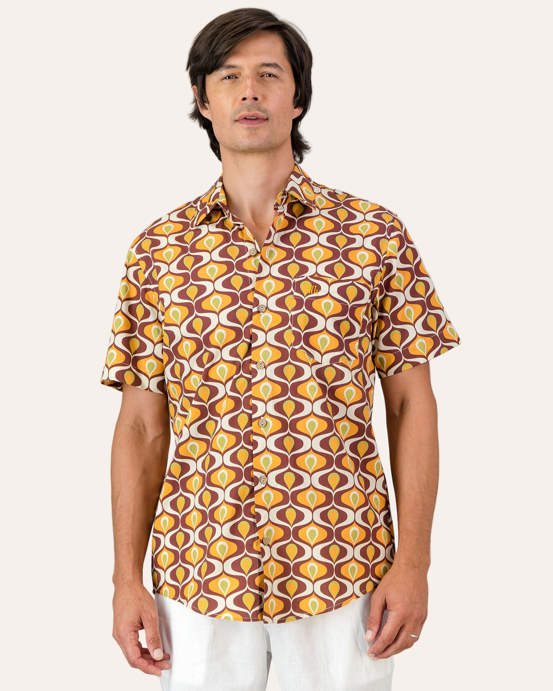 Mens Holiday Shirt - Funky Fondue Front - Woodstock Laundry