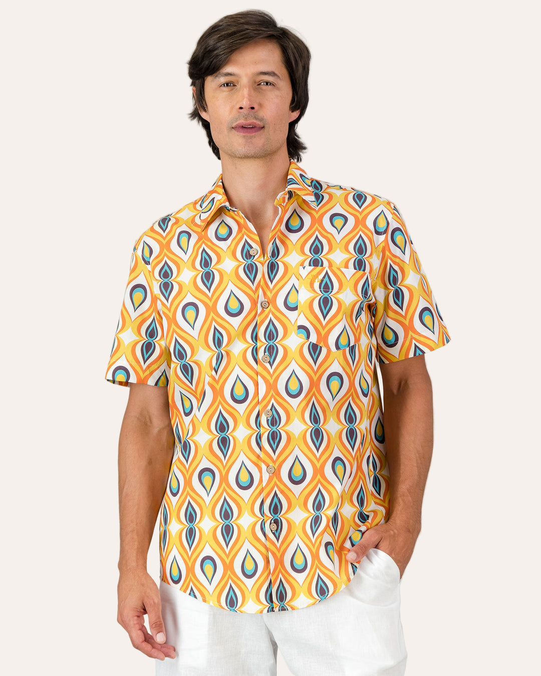 Mens Holiday Shirt - Kinky Groovy Front - Woodstock Laundry