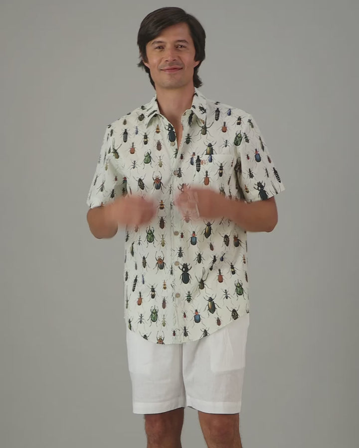 Mens Holiday Shirt - Beetlemania Video - Woodstock Laundry