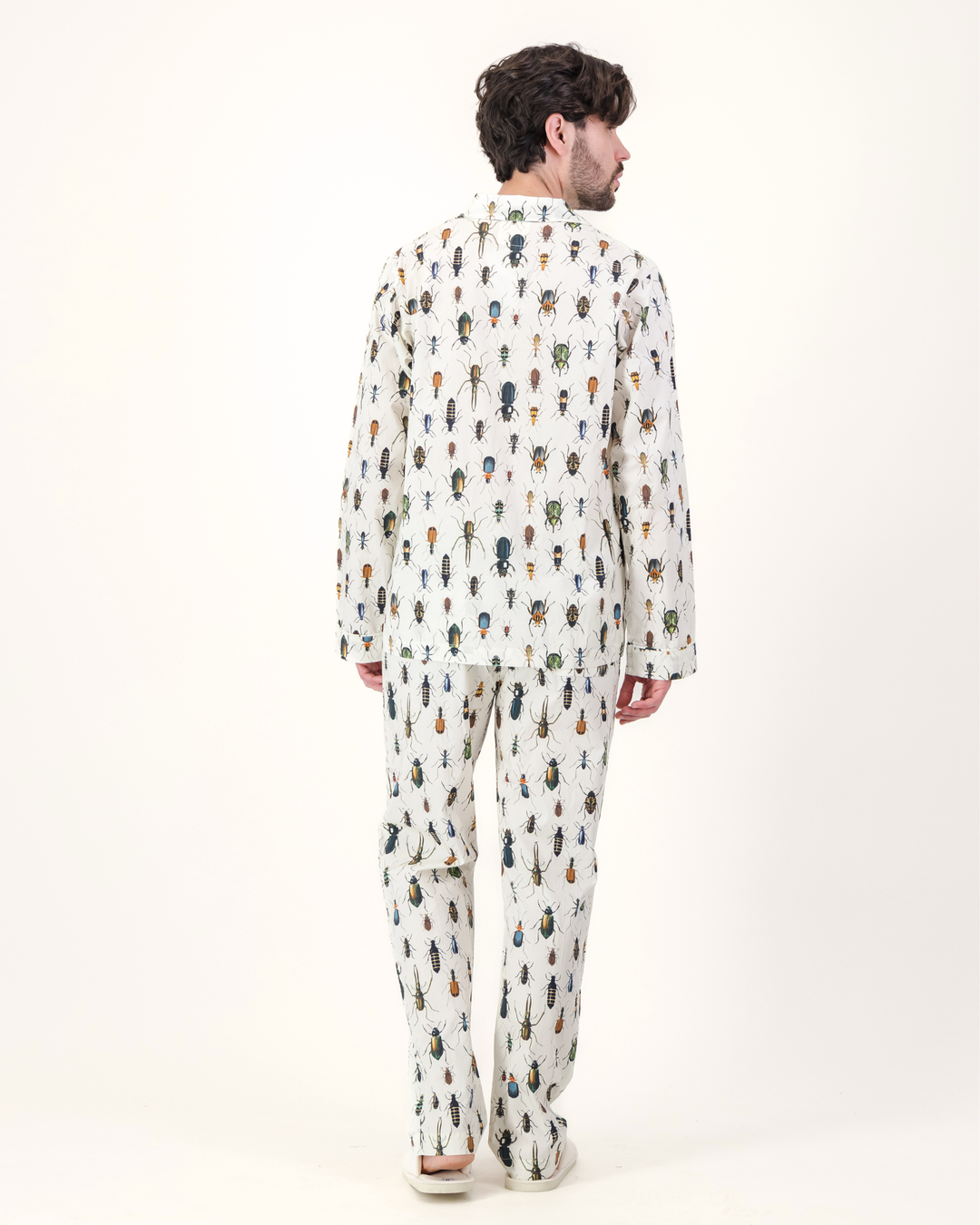 Mens Long Pyjamas - Beetlemania Sand