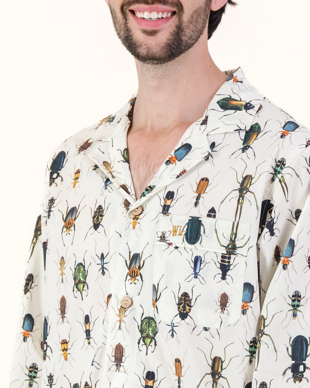 Mens Long Pyjamas - Beetlemania Sand