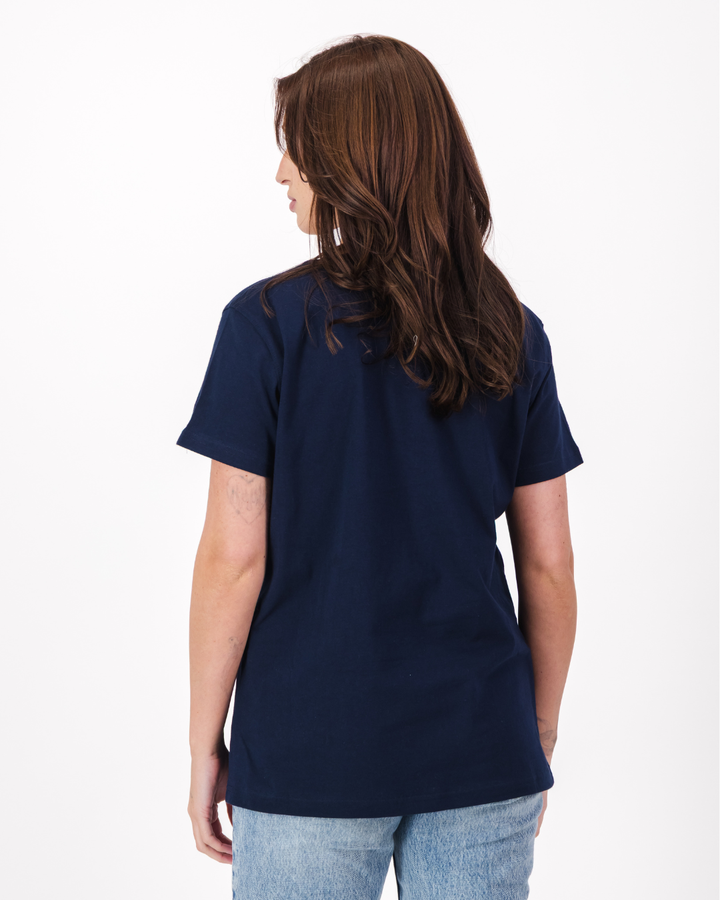 Womens T-Shirt - Pink Logo on Navy