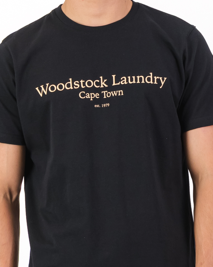 Mens T-Shirt - Stone Typo on Black