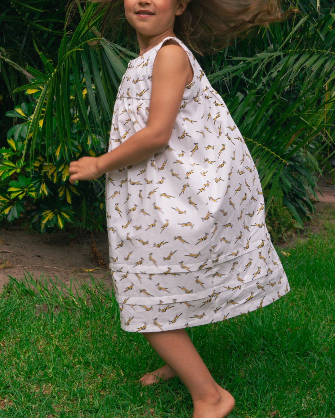 Girls Nighty - Custom Springboks Yellow Bok on White