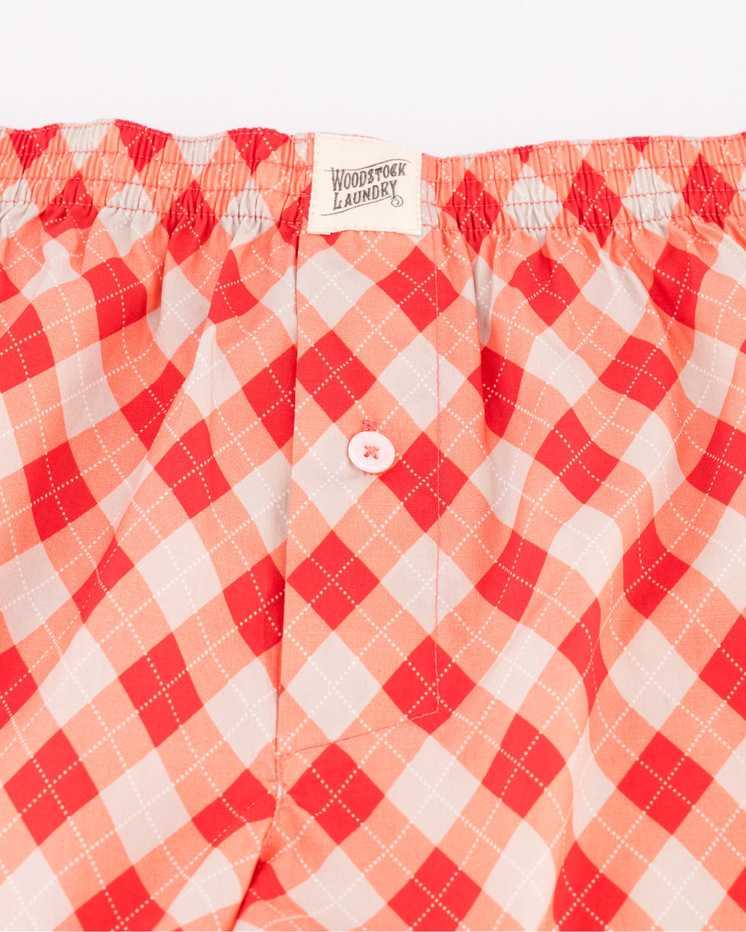 Mens Boxer Shorts - Argyle Pink