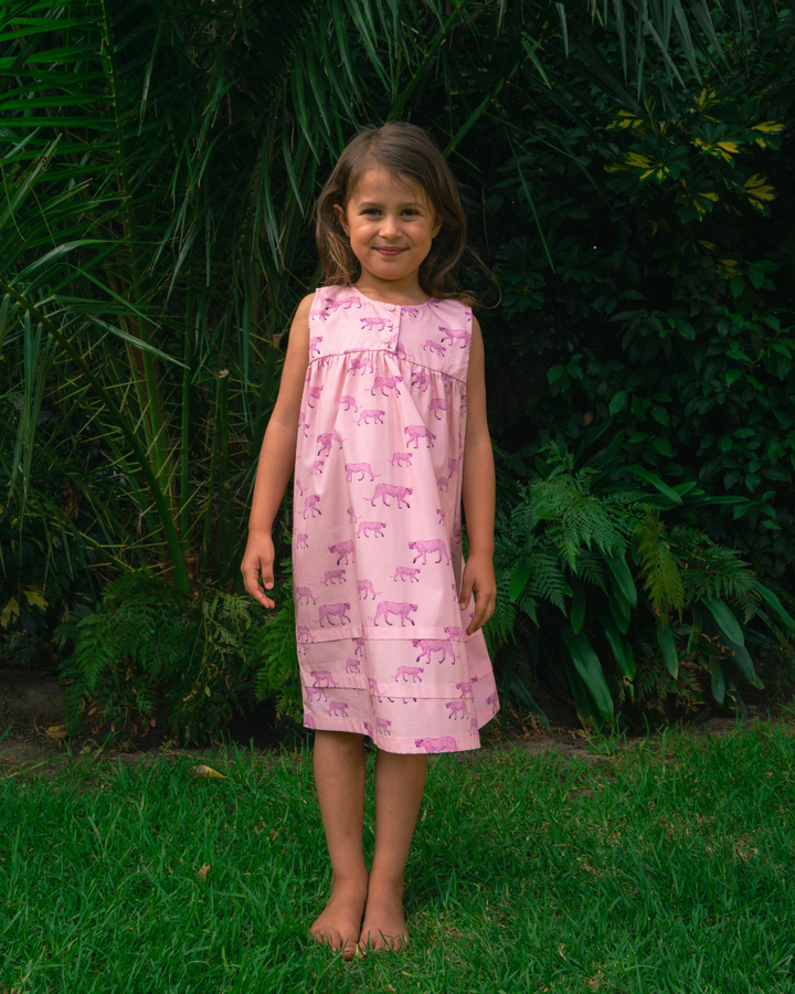 Girls Nighty - Pink Cheetahs on Pink