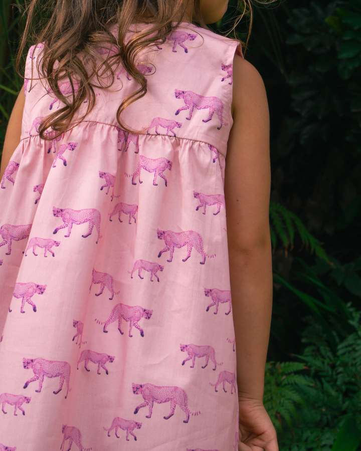 Girls Nighty - Pink Cheetahs on Pink