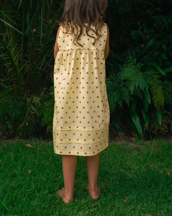 Girls Nighty - Red Lady Bugs on Yellow