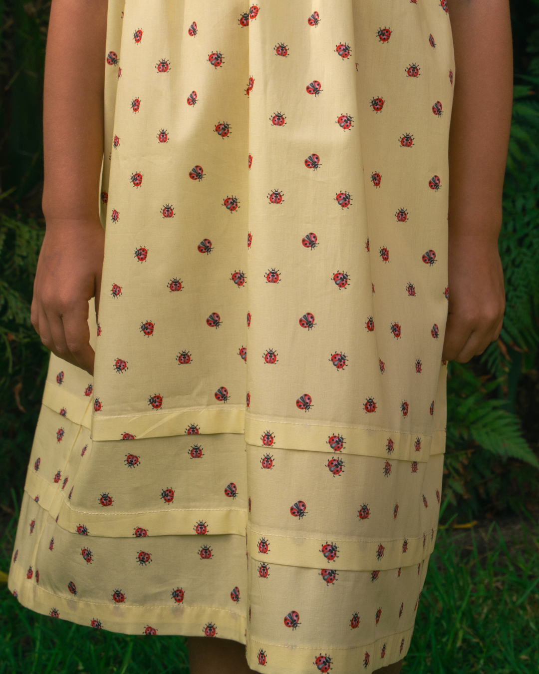 Girls Nighty - Red Lady Bugs on Yellow