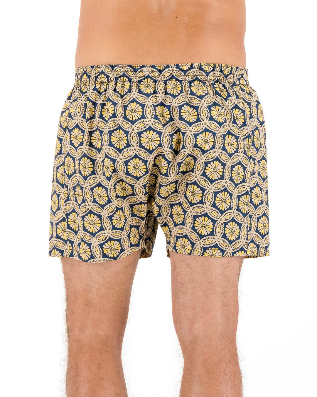 Mens Boxer Shorts - Geo Floral on Navy