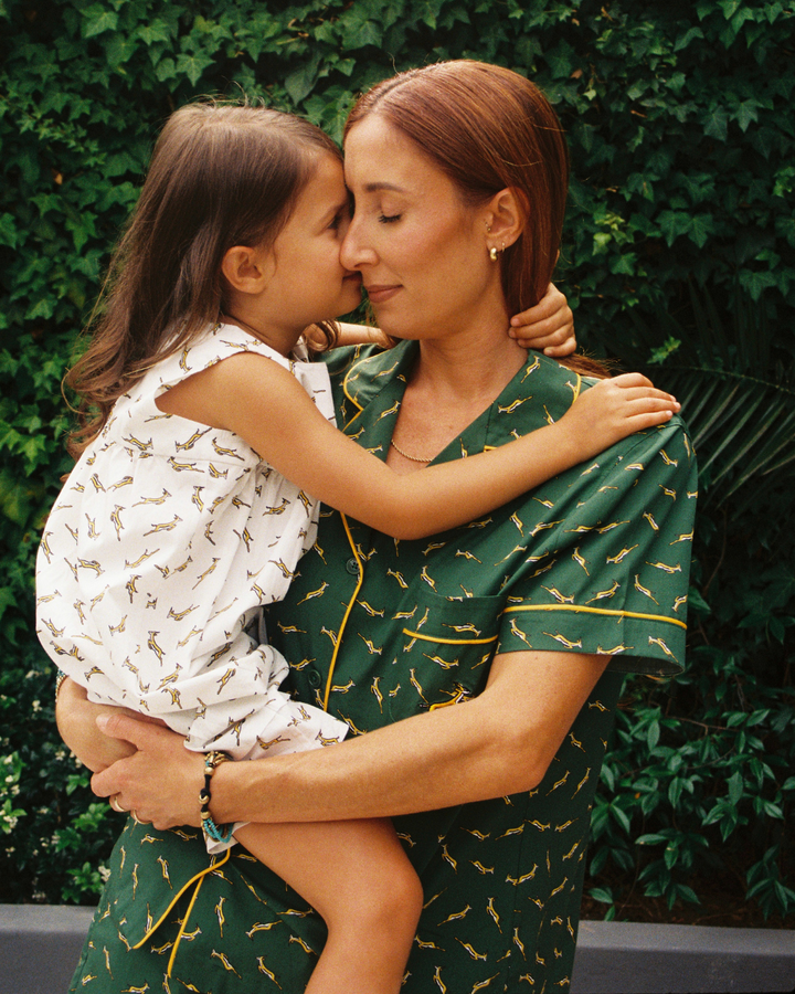 Girls Nighty - Custom Springboks Yellow Bok on White