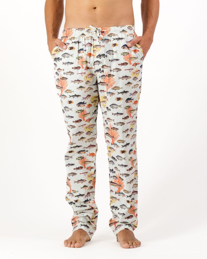 Mens Lounge Pants - Fish Sand