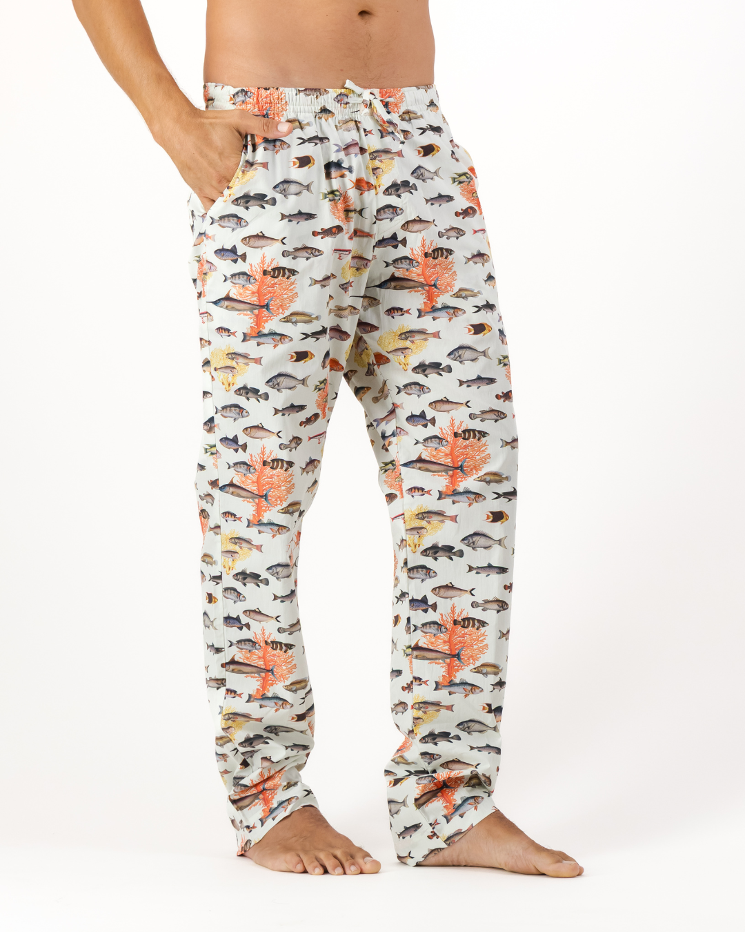 Mens Lounge Pants - Fish Sand