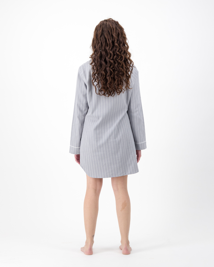 Womens Long-Sleeve Sleep Shirt - Iggy Stripe