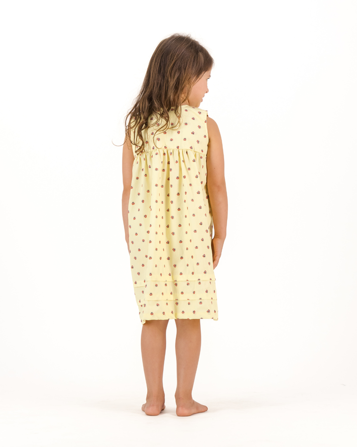Girls Nighty - Red Lady Bugs on Yellow