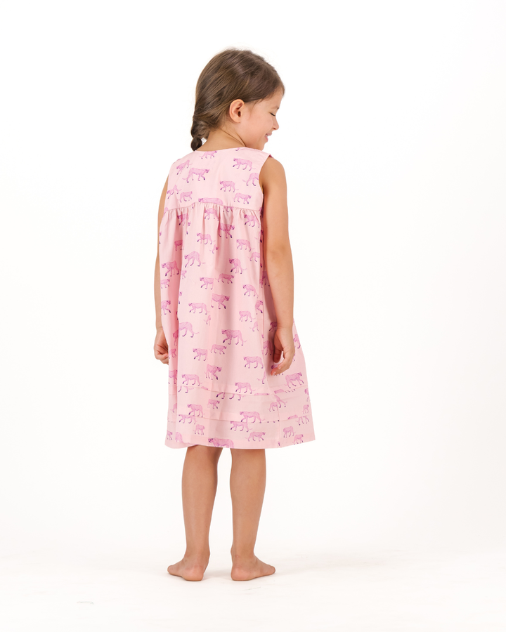 Girls Nighty - Pink Cheetahs on Pink