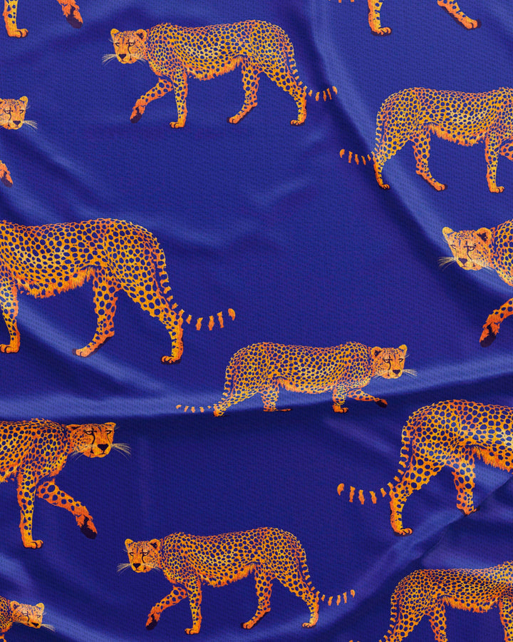 Mens Lounge Pants - Cheetahs on Blue