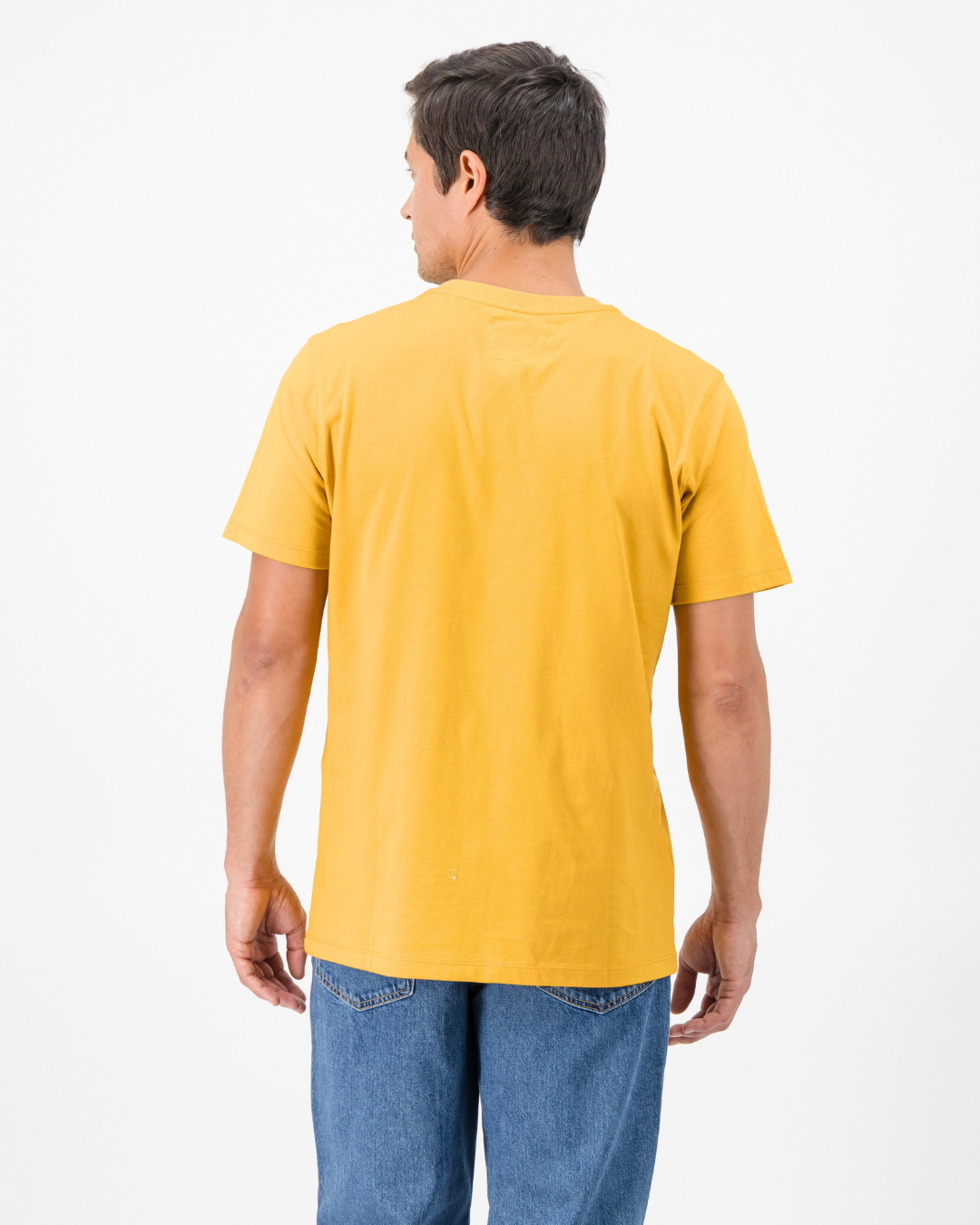 Mens T-Shirt - Wild Dog on Mustard