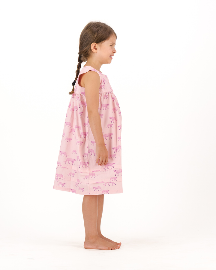 Girls Nighty - Pink Cheetahs on Pink