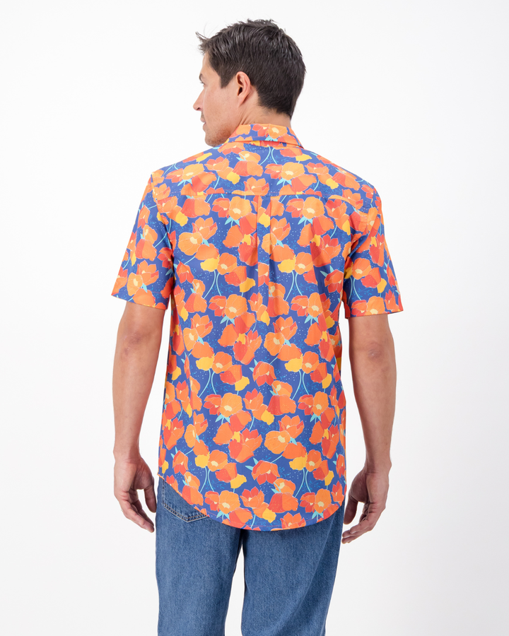 Mens Holiday Shirt - Empire on Orange