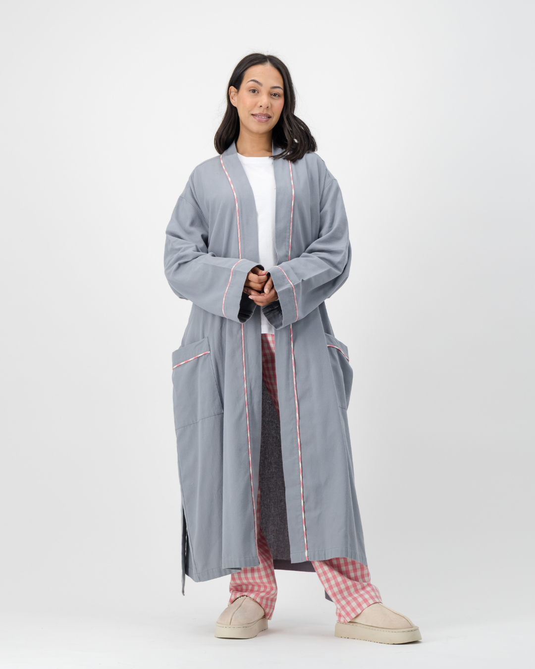Womens Kimono - Plain Grey