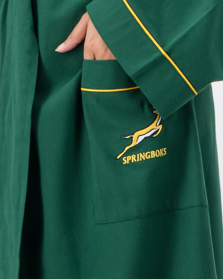 Womens Kimono - Springboks on Green