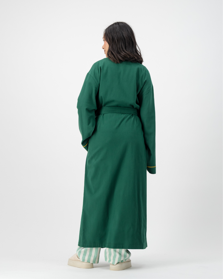 Womens Kimono - Springboks on Green