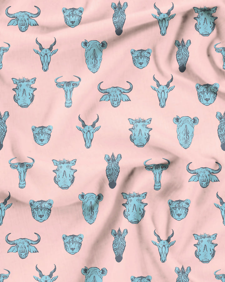 Animal Heads Pattern Detail - Woodstock Laundry