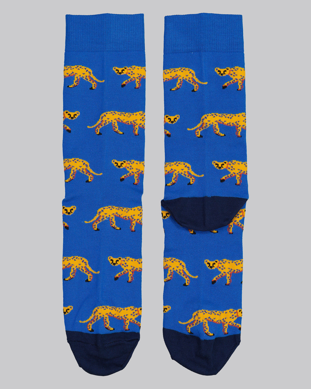 Socks Blue Cheetahs Flat - Woodstock Laundry