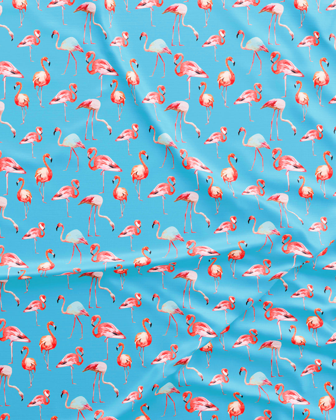 Flamenco-Flamingo Blue Pattern Detail - Woodstock Laundry