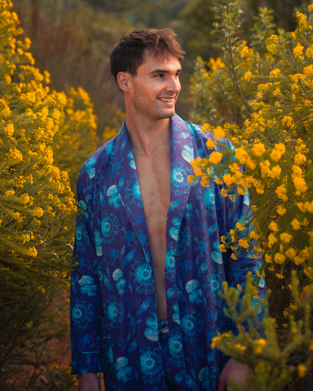 Mens Dressing Gown - Haeckel Navy