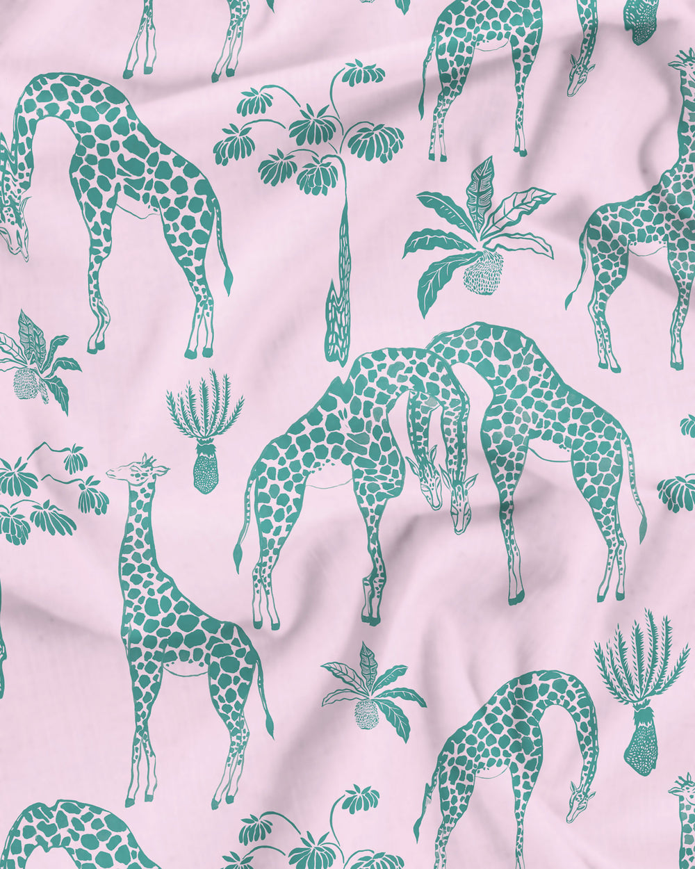 Giraffes Pink Pattern Detail - Woodstock laundry