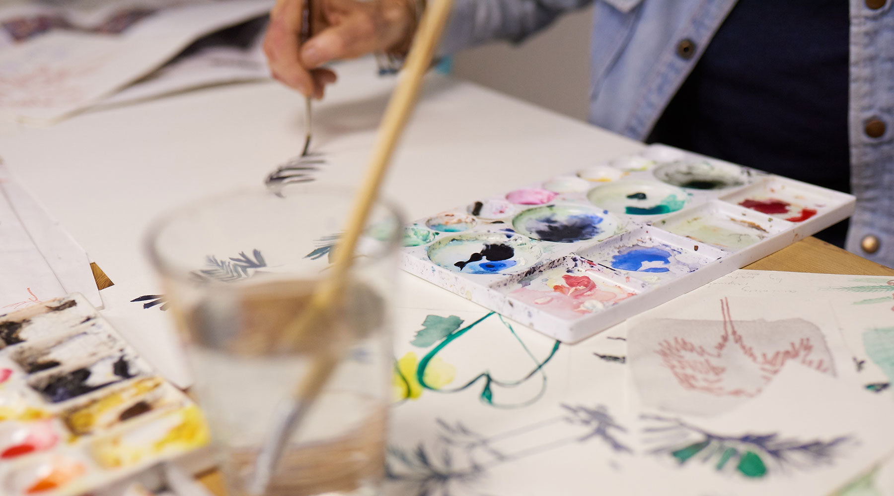 Creating patterns in the Woodstock Laundry design studio