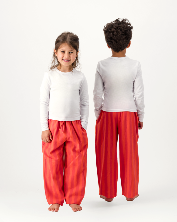 Kids Lounge Pants - Yoko Reds