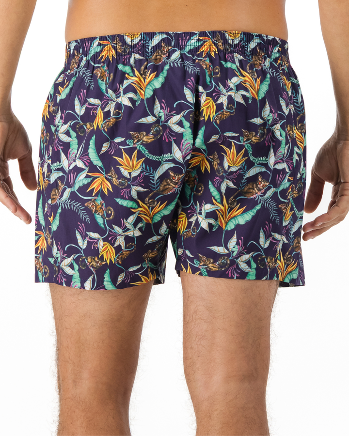 Mens Boxer Shorts - Nag Apies on Navy