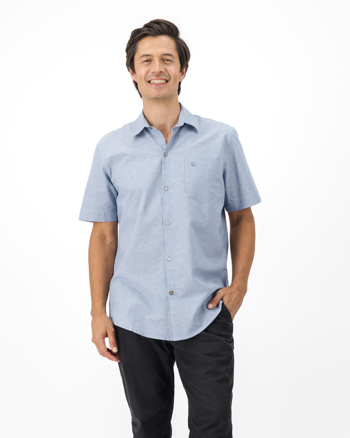 Mens Holiday Shirt - Light Blue