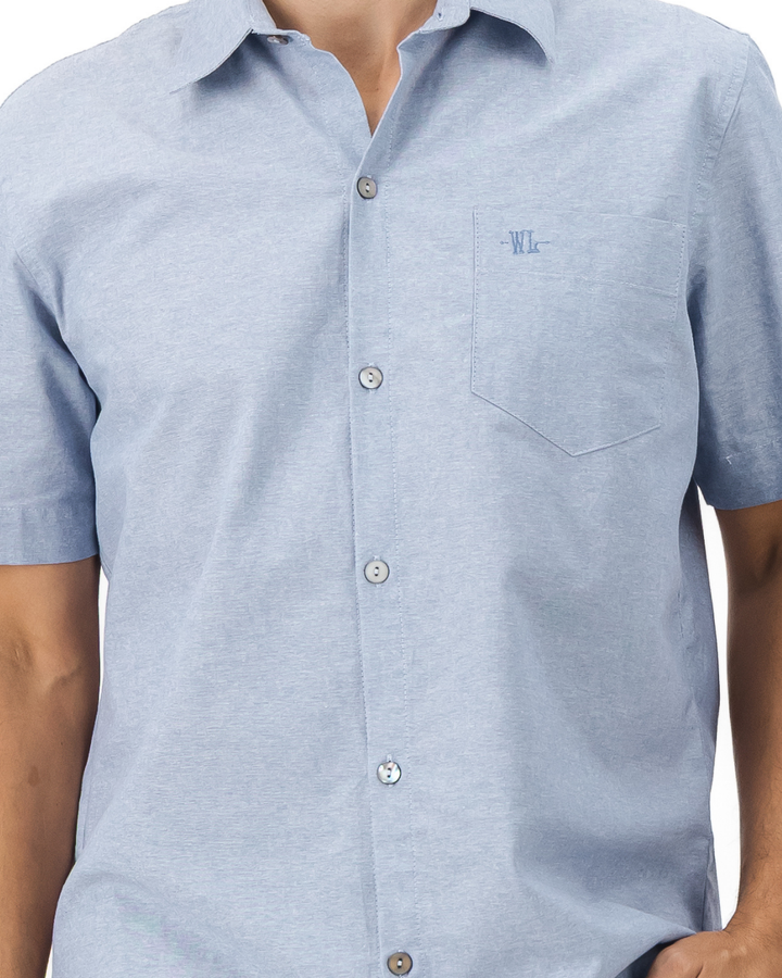 Mens Holiday Shirt - Light Blue