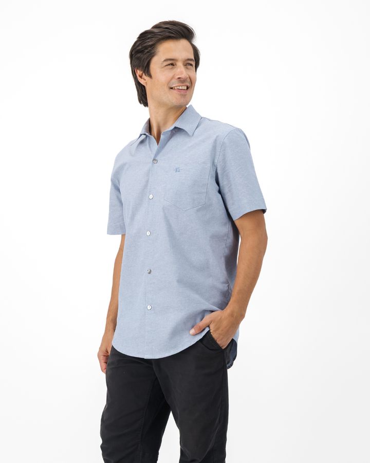 Mens Holiday Shirt - Light Blue