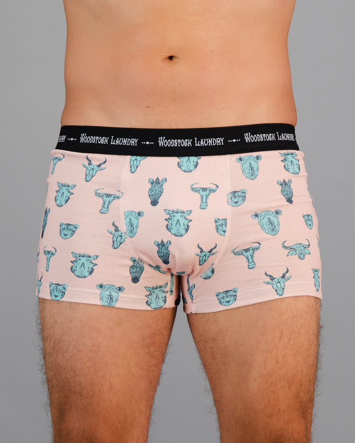 Mens Boxer Briefs Animals Heads Front - Woodstock Laundry