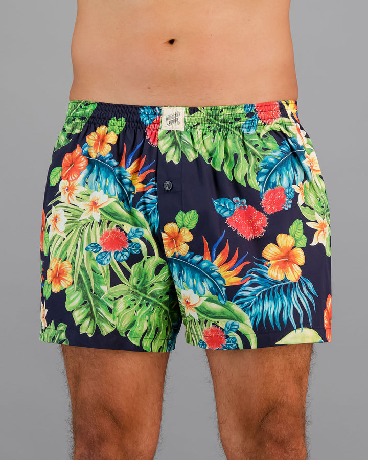 Mens Boxer Shorts - Magnum on Navy