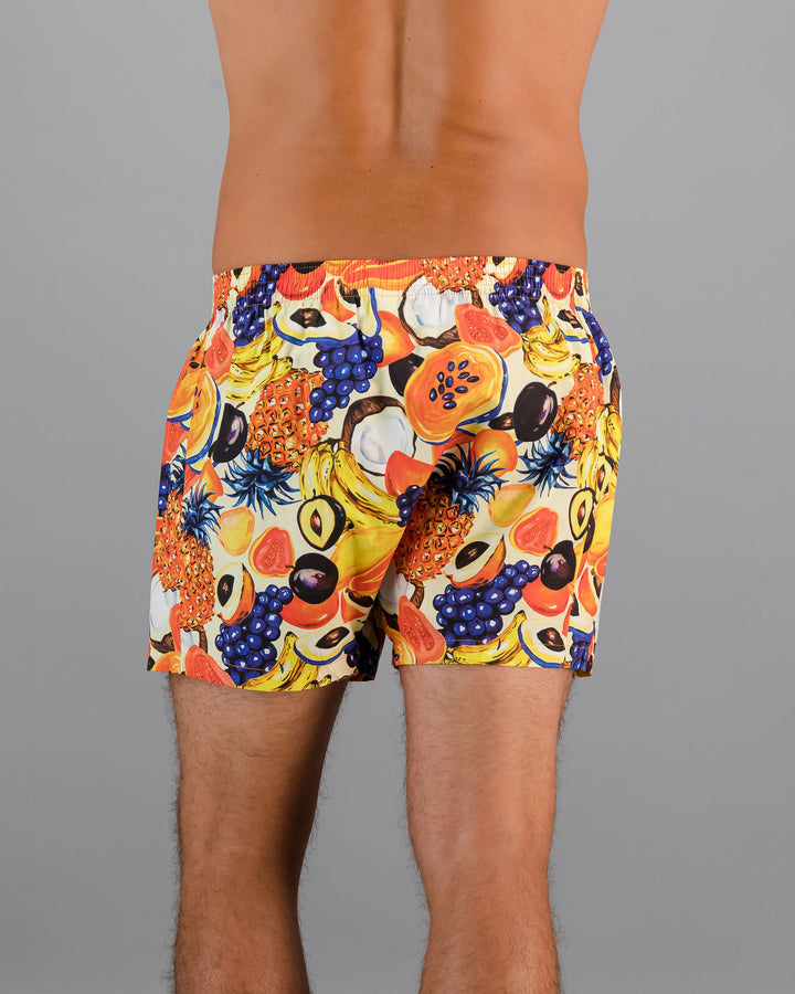 Mens Boxer Shorts - Tuti Fruti on Black