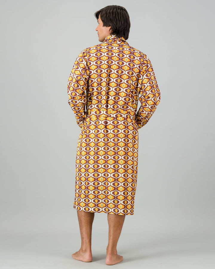Mens Dressing Gown - Funky Fondue Back - Woodstock Laundry