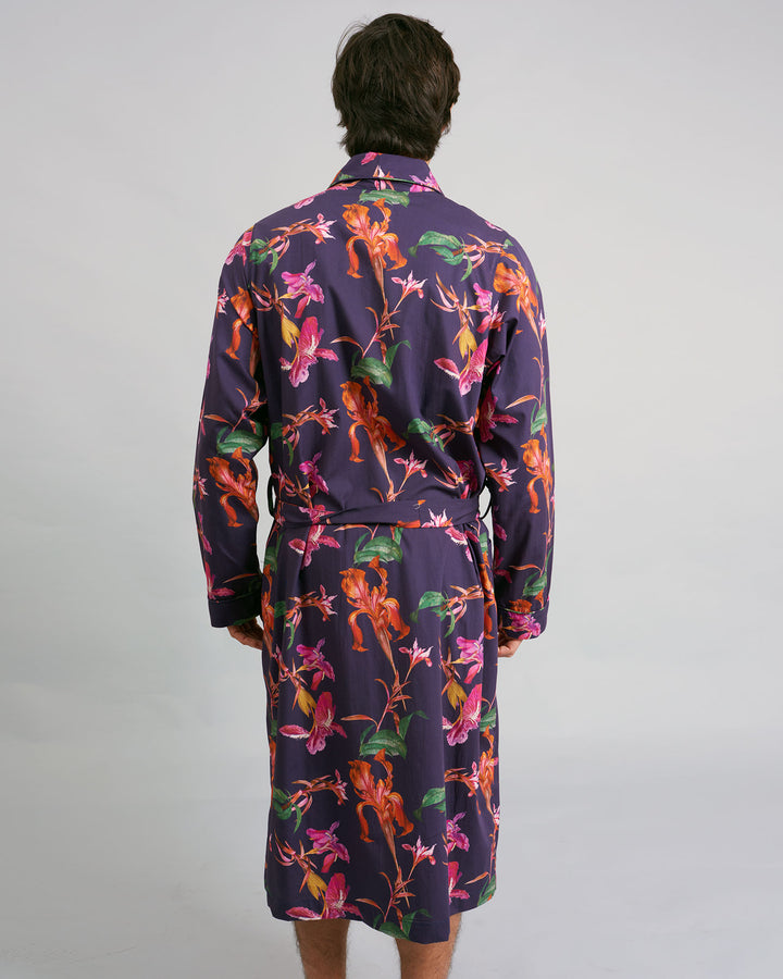 Mens Gown Iris Navy Back - Woodstock Laundry