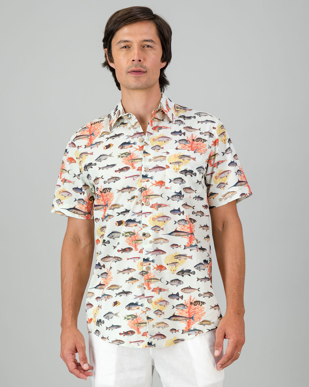 Mens Holiday Shirt - Fish Front - Woodstock Laundry