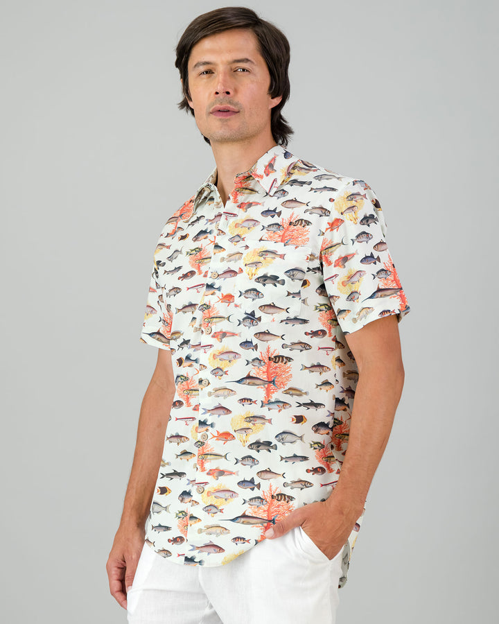 Mens Holiday Shirt - Fish Side - Woodstock Laundry
