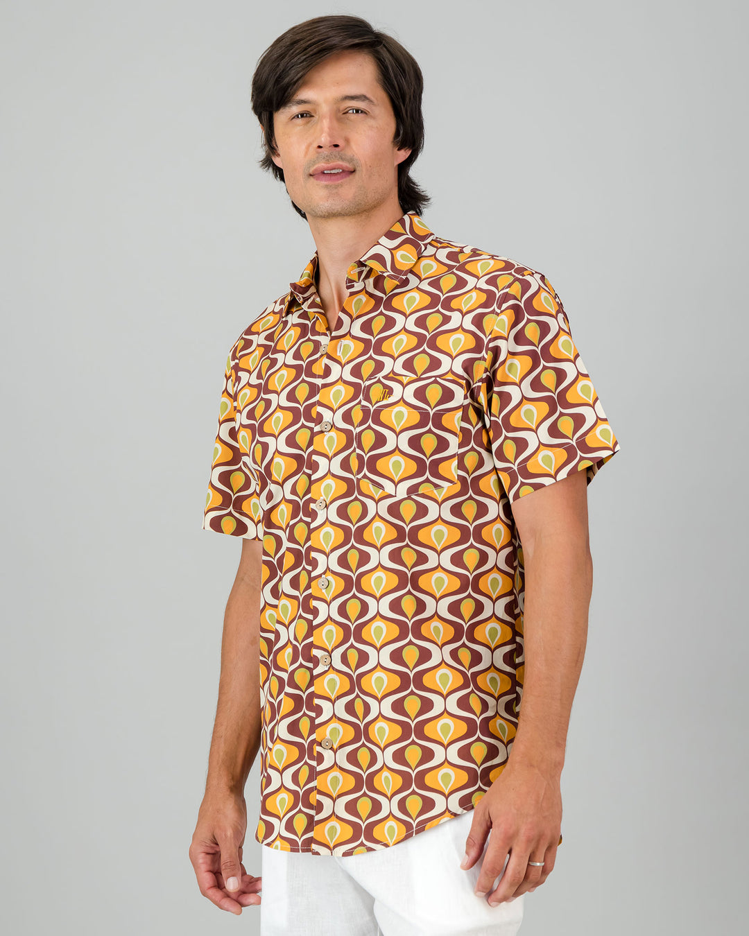 Mens Holiday Shirt - Funky Fondue Side - Woodstock Laundry