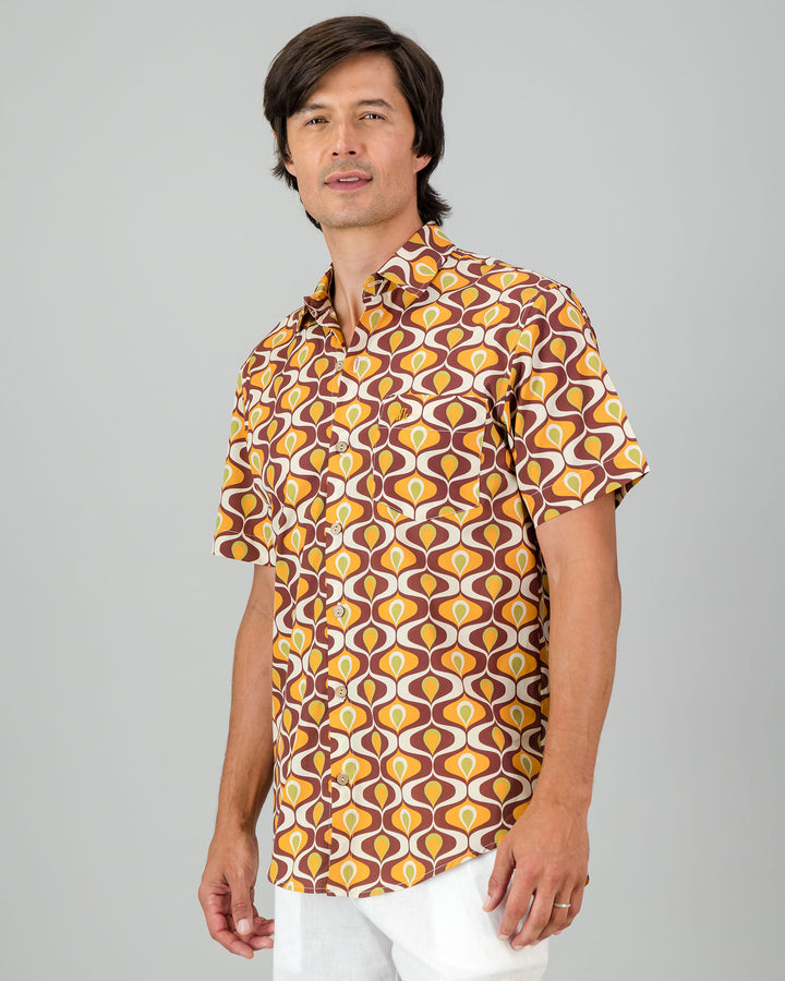 Mens Holiday Shirt - Funky Fondue Side - Woodstock Laundry
